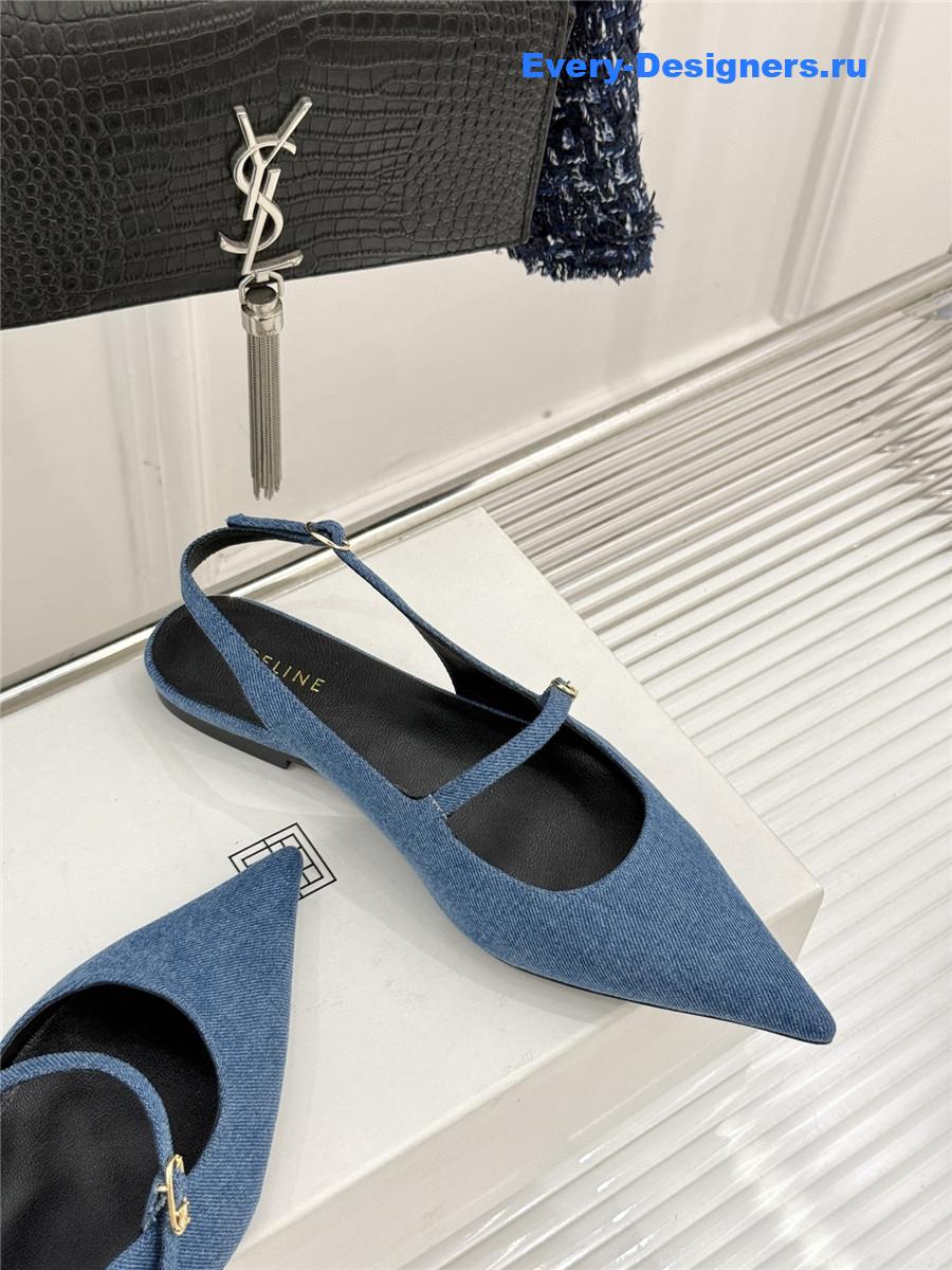 Ce1i*e flat pointed toe slingback sandals