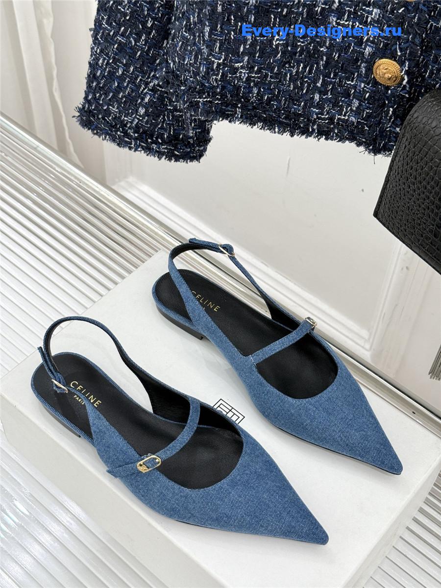 Ce1i*e flat pointed toe slingback sandals