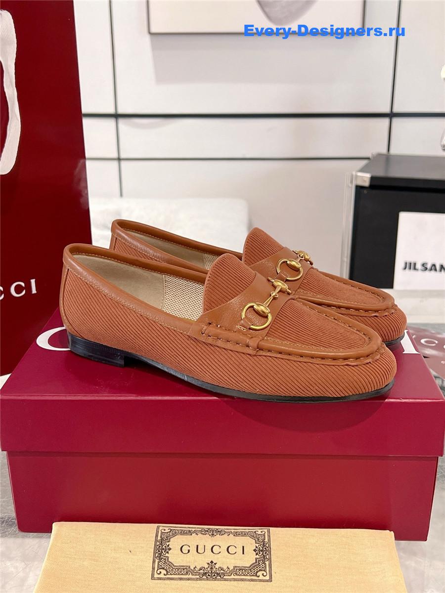 Gvc*1 brown 1953 horsebit leather loafers