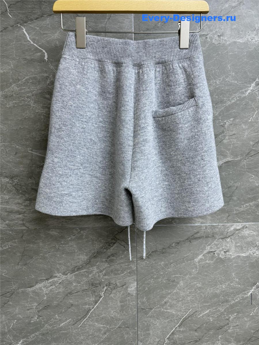 Miu Miu Gray Cashmere Knit Shorts