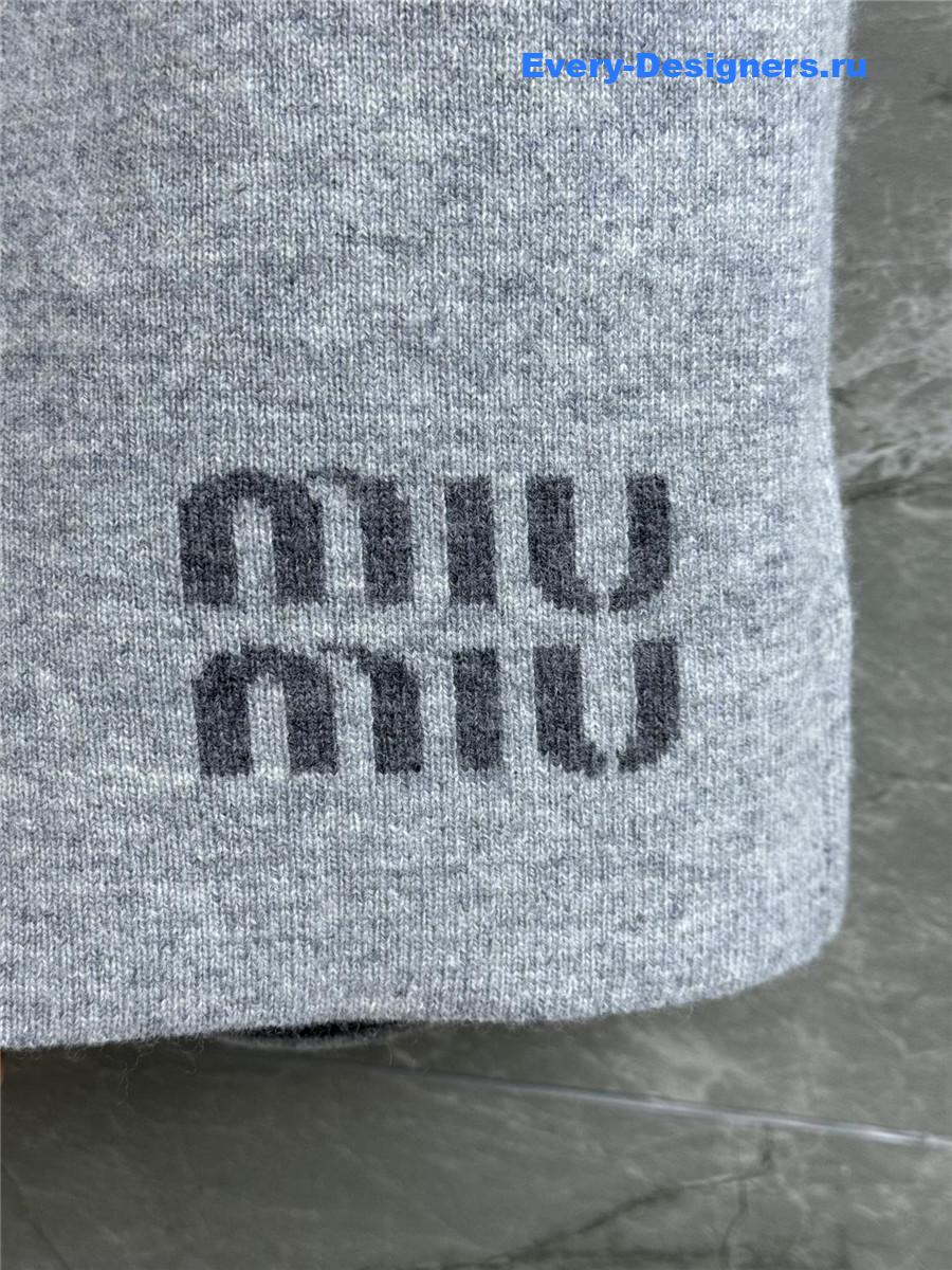 Miu Miu Gray Cashmere Knit Shorts