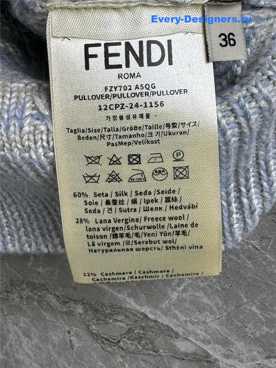 F**di short-sleeved polo shirt in blue