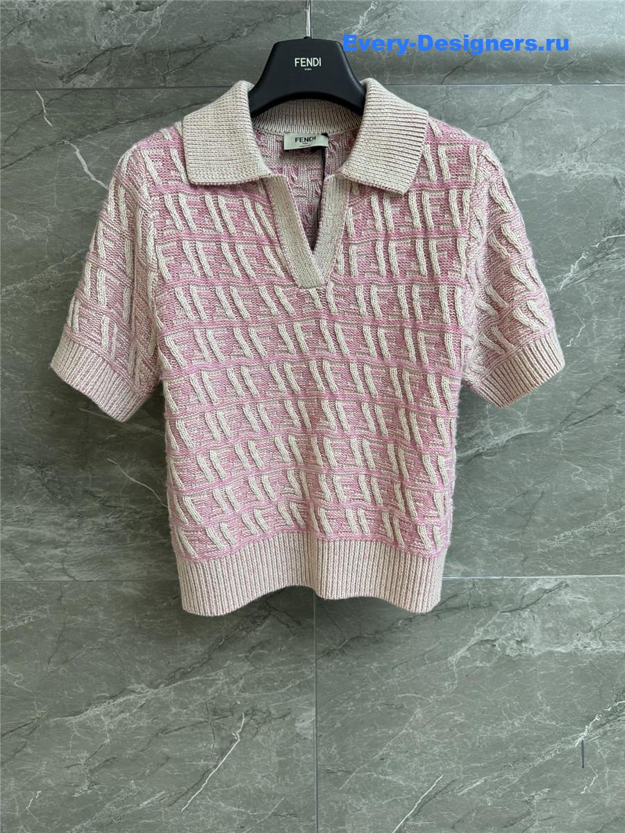 F**di short-sleeved polo shirt in pink