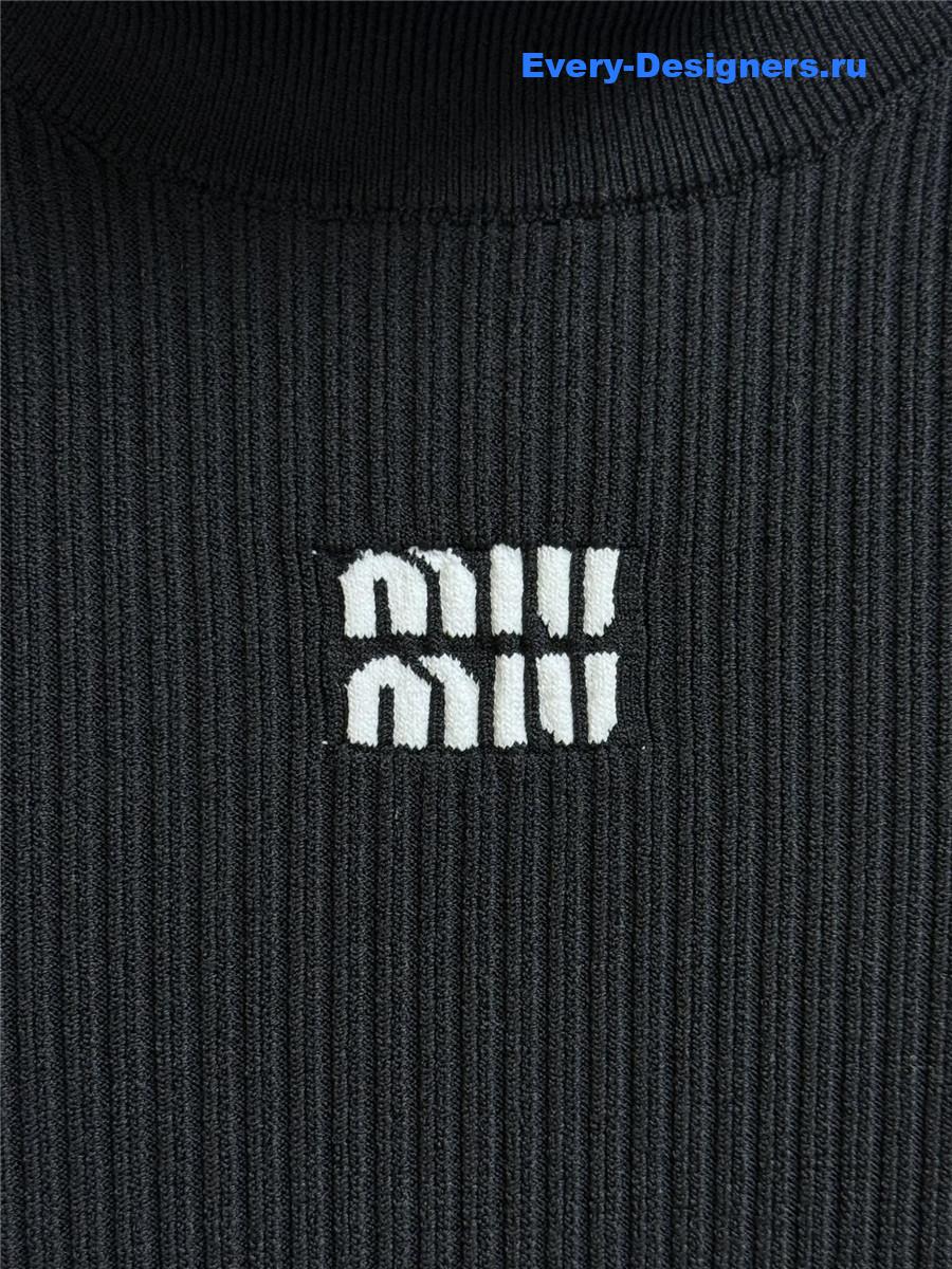 Miu Miu Turtleneck Knitted Short Sleeves