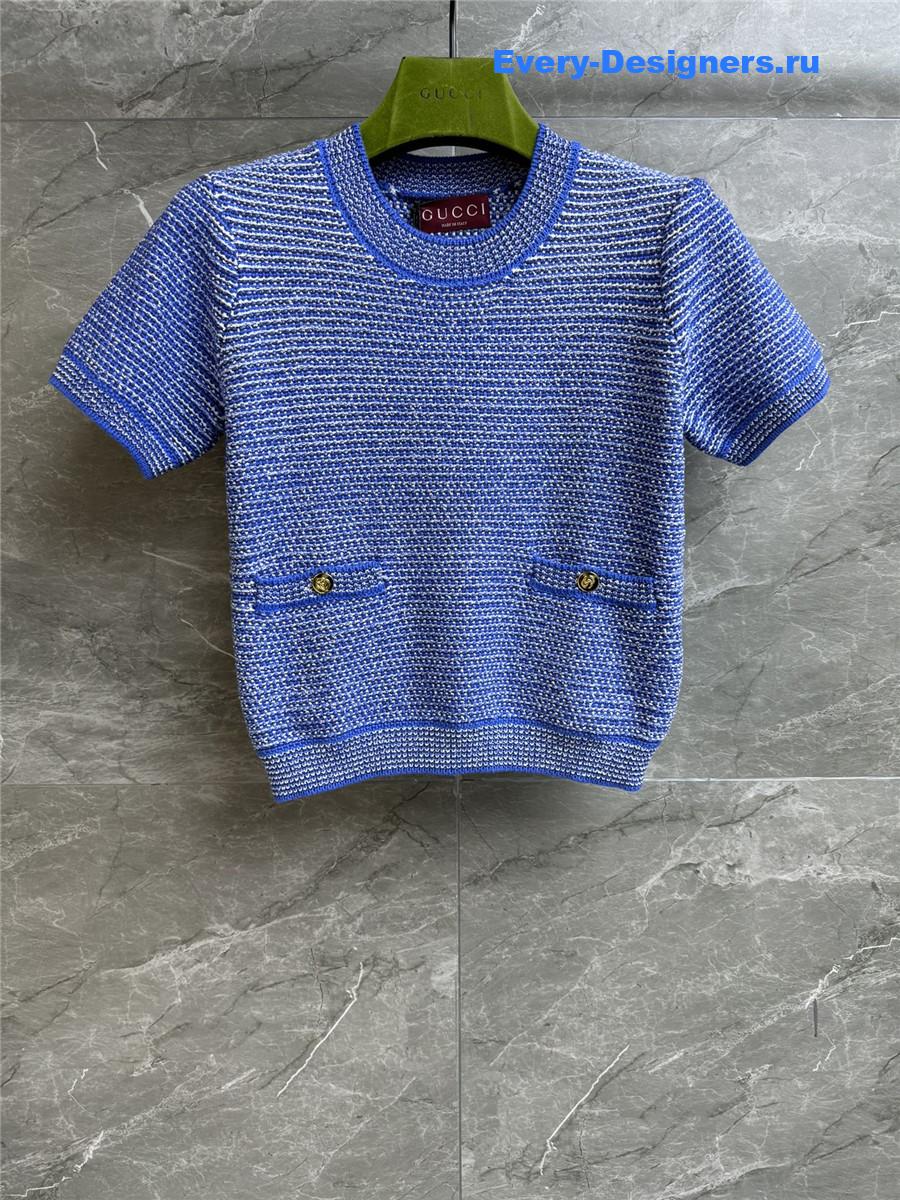 Gvc*1 crew-neck cotton t-shirt blue