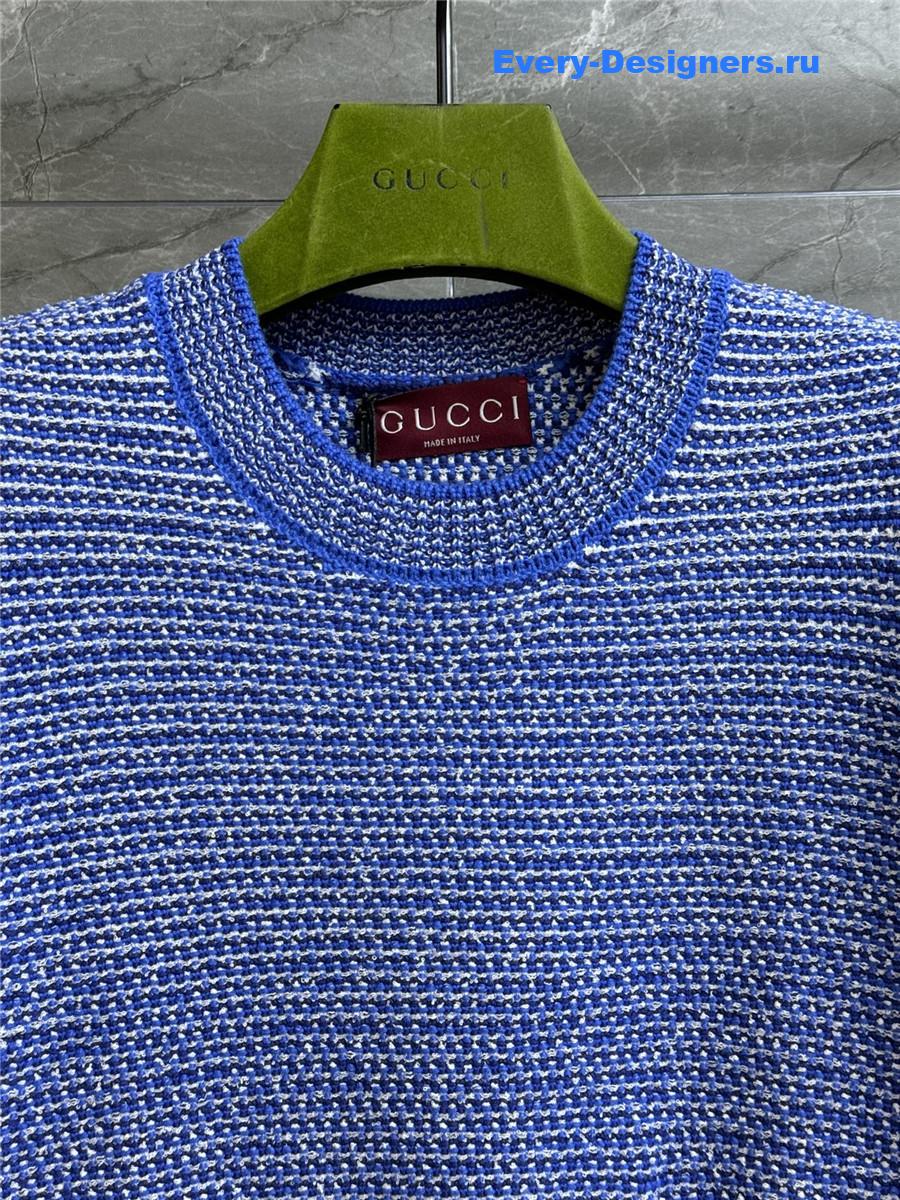 Gvc*1 crew-neck cotton t-shirt blue
