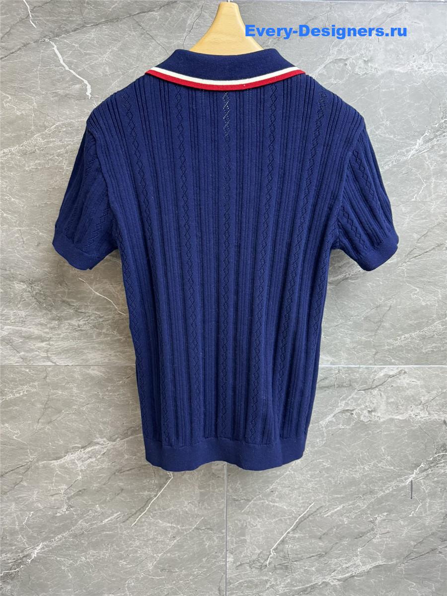 Va1e*ntin0 garavani blue cotton polo shirt