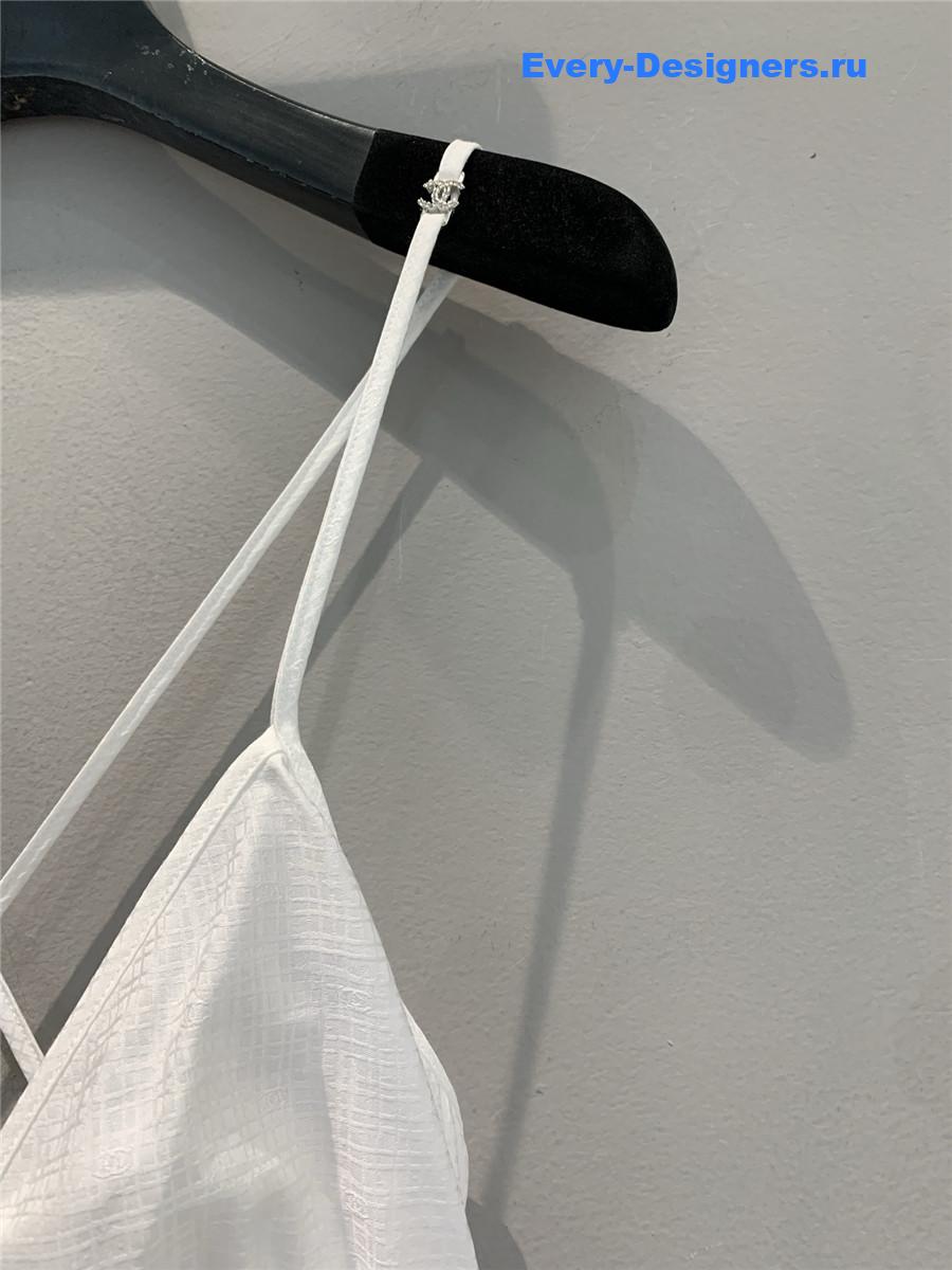 Ch**el white bow tank top