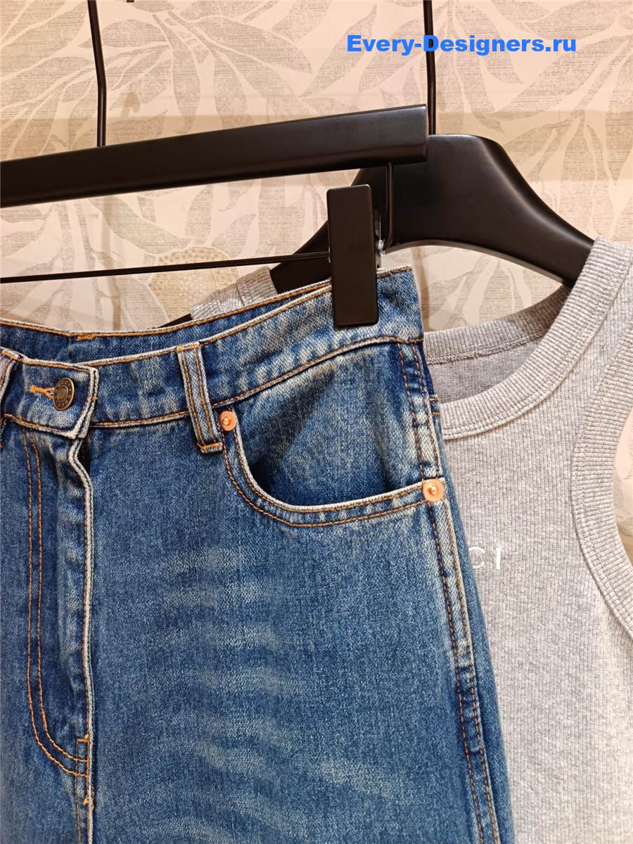 Gvc*1 high-rise flared jeans blue