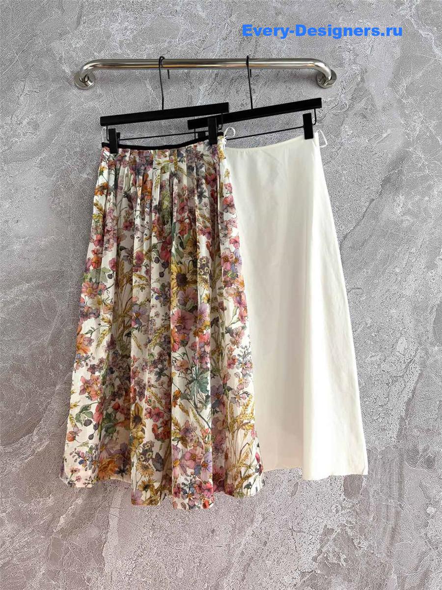 D10r mid-length pleated skirt