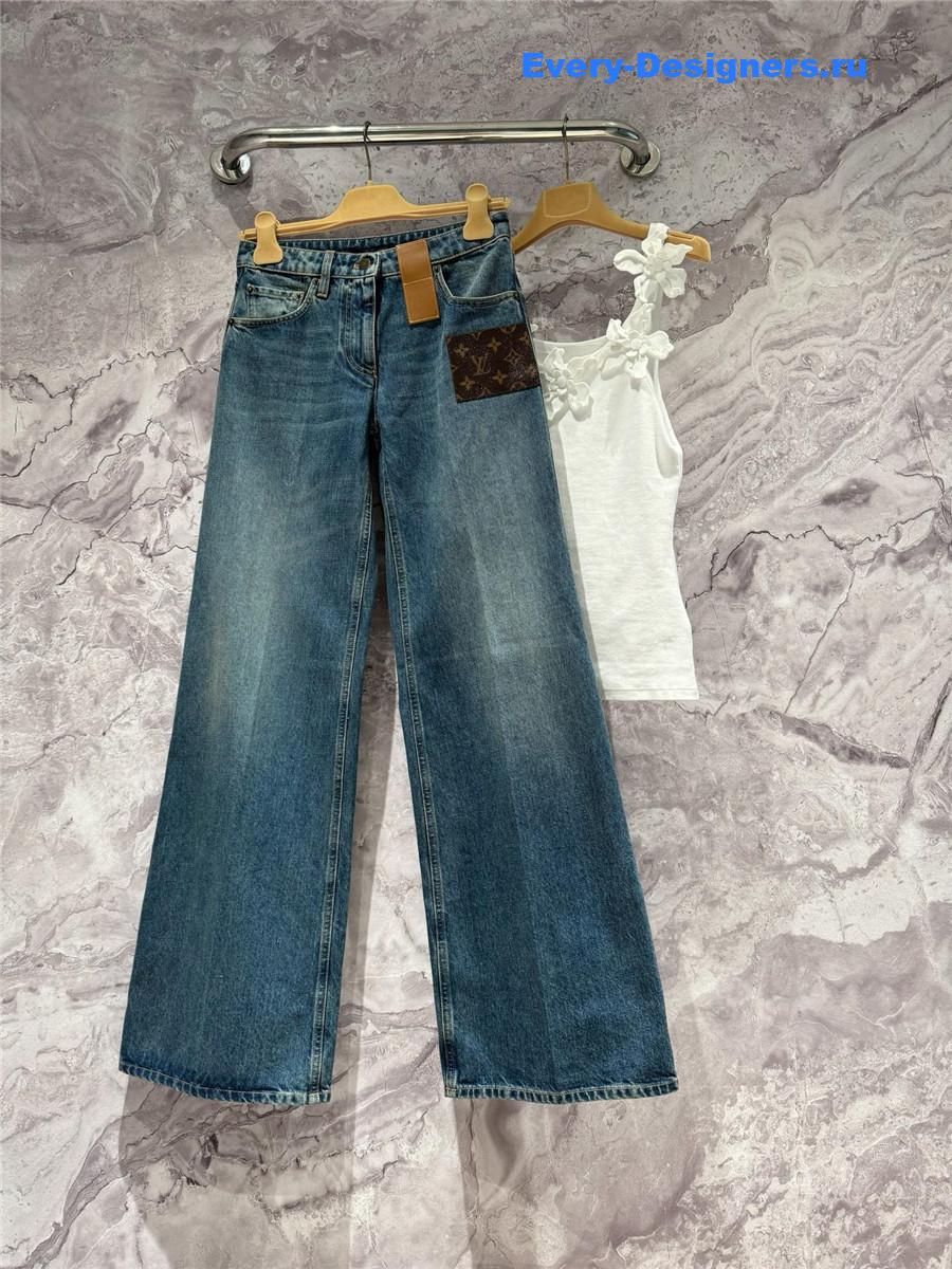 l0vis Vvtt0n lv high waist blue jeans