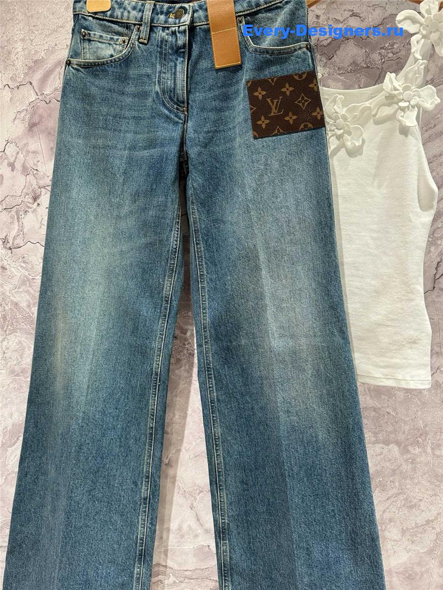 l0vis Vvtt0n lv high waist blue jeans