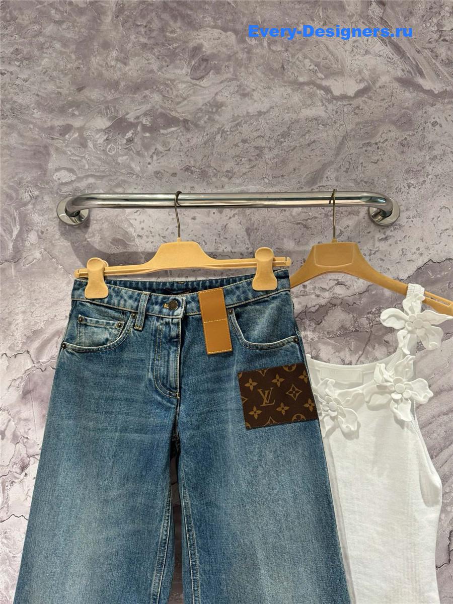 l0vis Vvtt0n lv high waist blue jeans