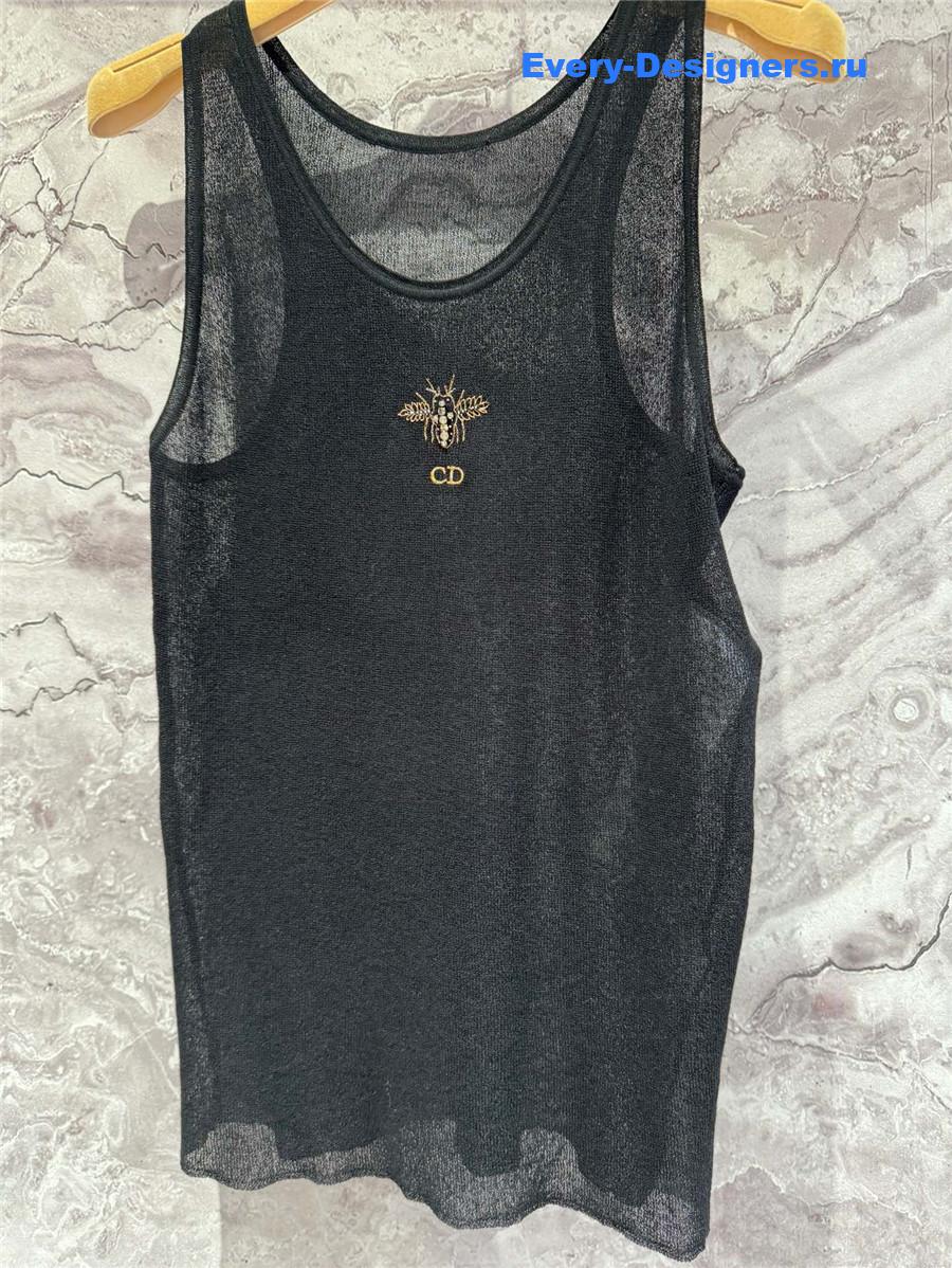 D10r black beaded tank top