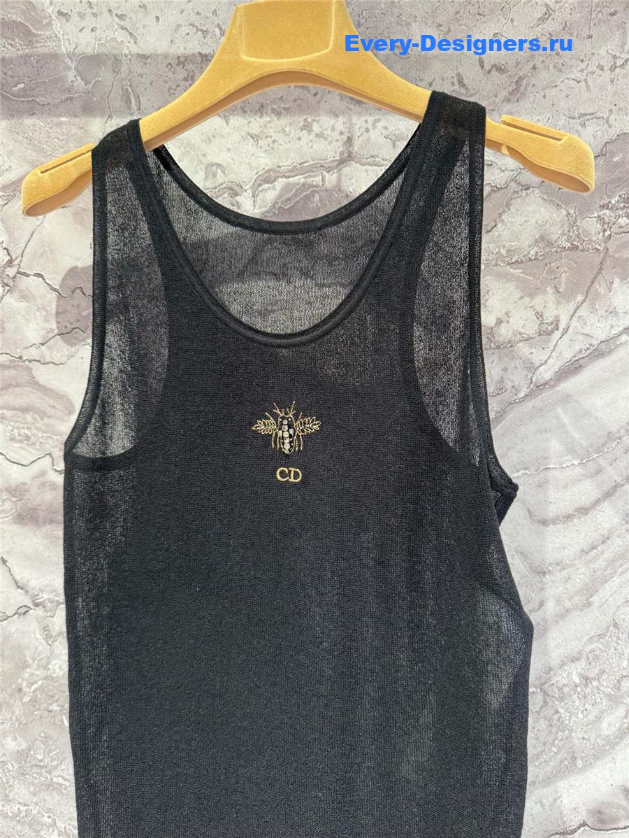D10r black beaded tank top