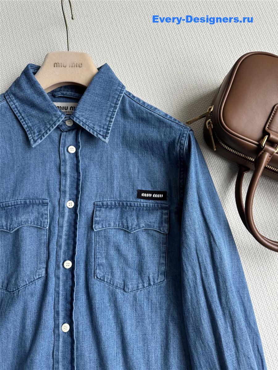 Miu Miu Denim Shirt in Blue