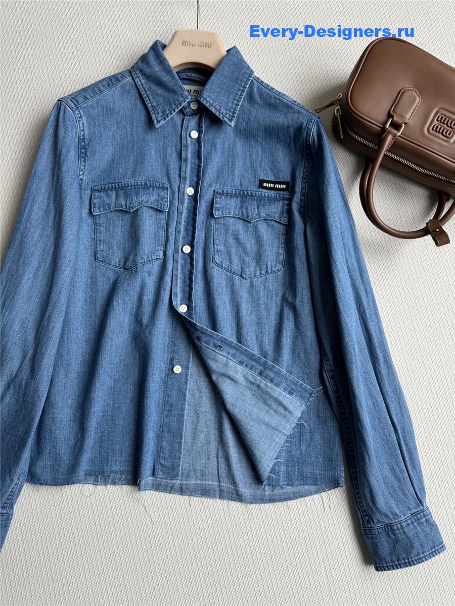 Miu Miu Denim Shirt in Blue