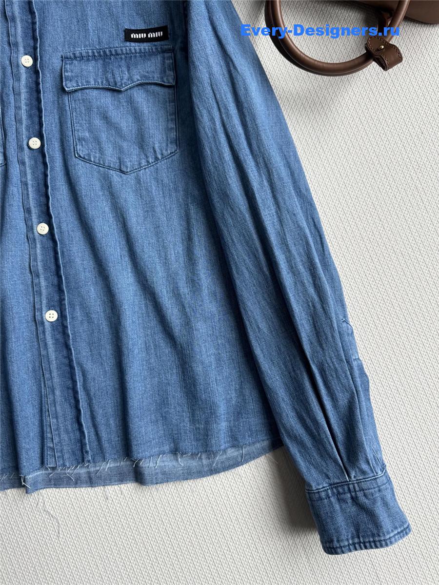 Miu Miu Denim Shirt in Blue
