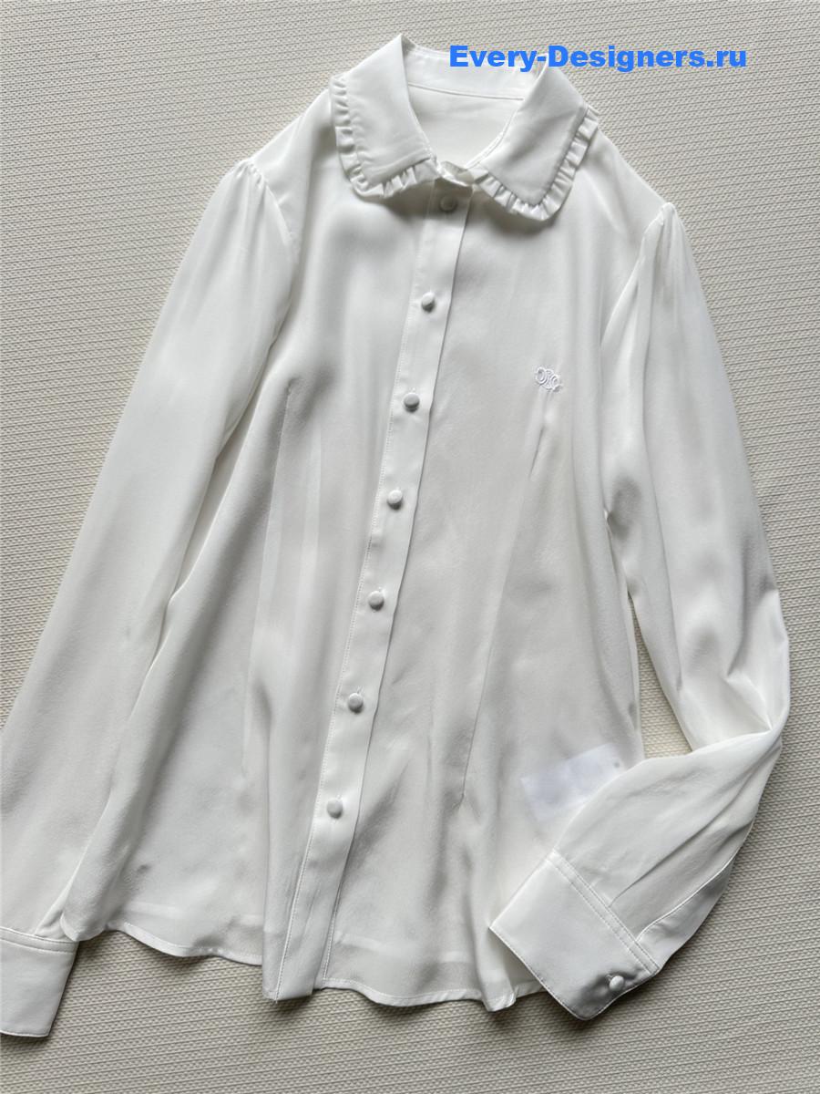 Ce1i*e embroidered logo white shirt