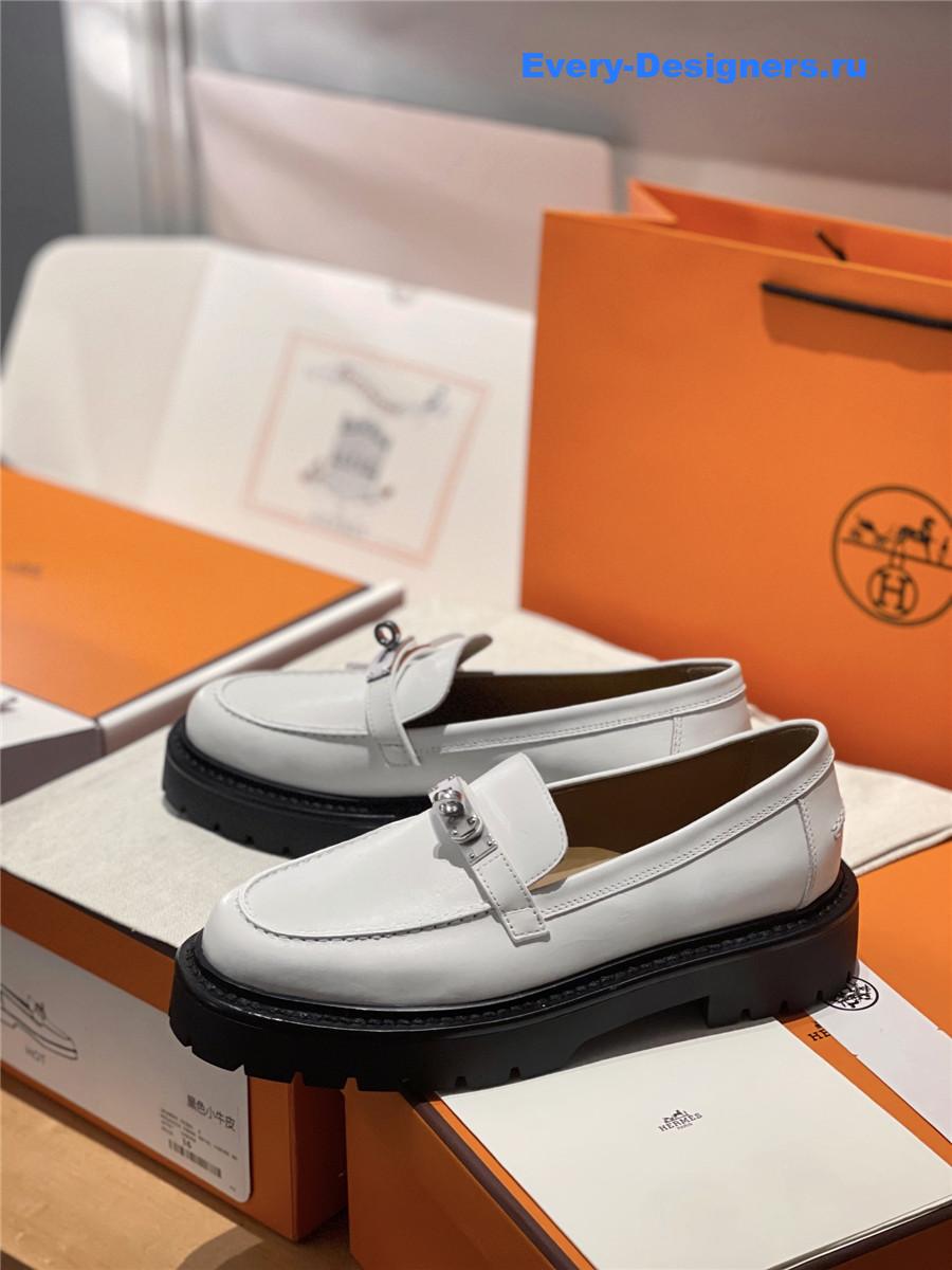 H**me5 leather icone loafer gray