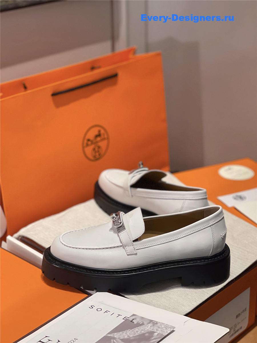 H**me5 leather icone loafer gray