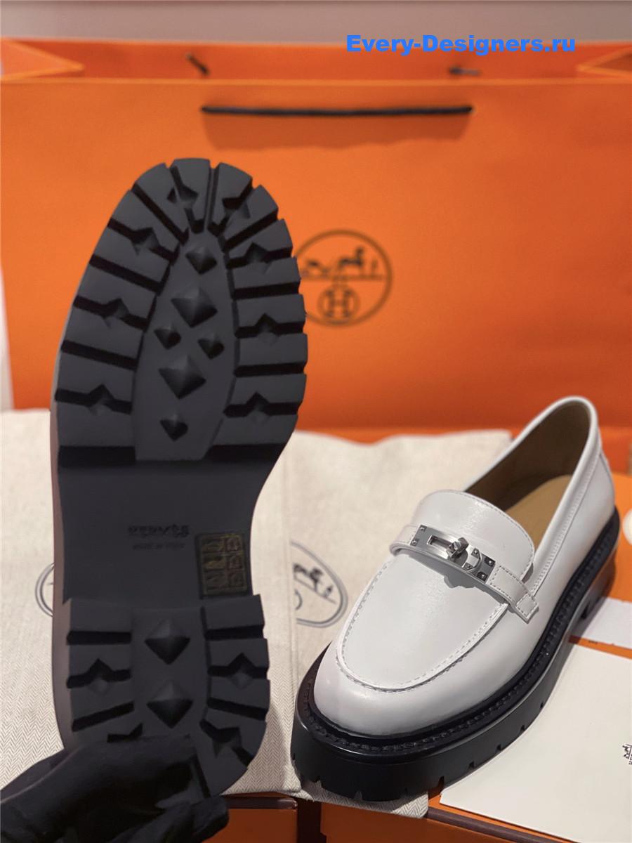 H**me5 leather icone loafer gray