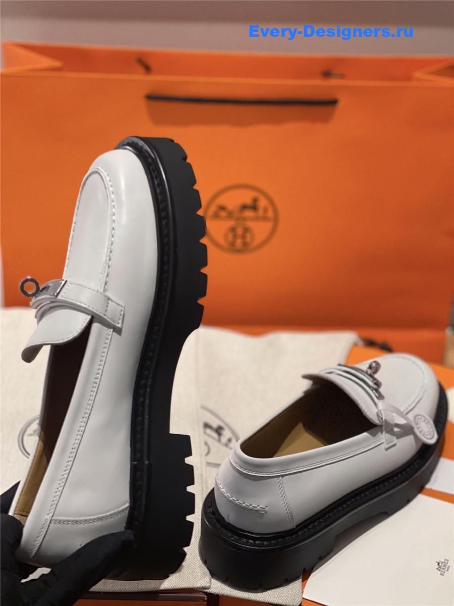 H**me5 leather icone loafer gray