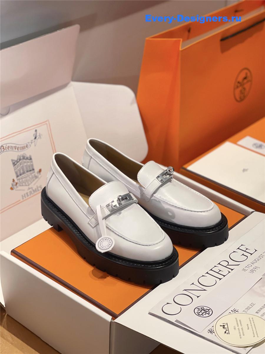 H**me5 leather icone loafer gray