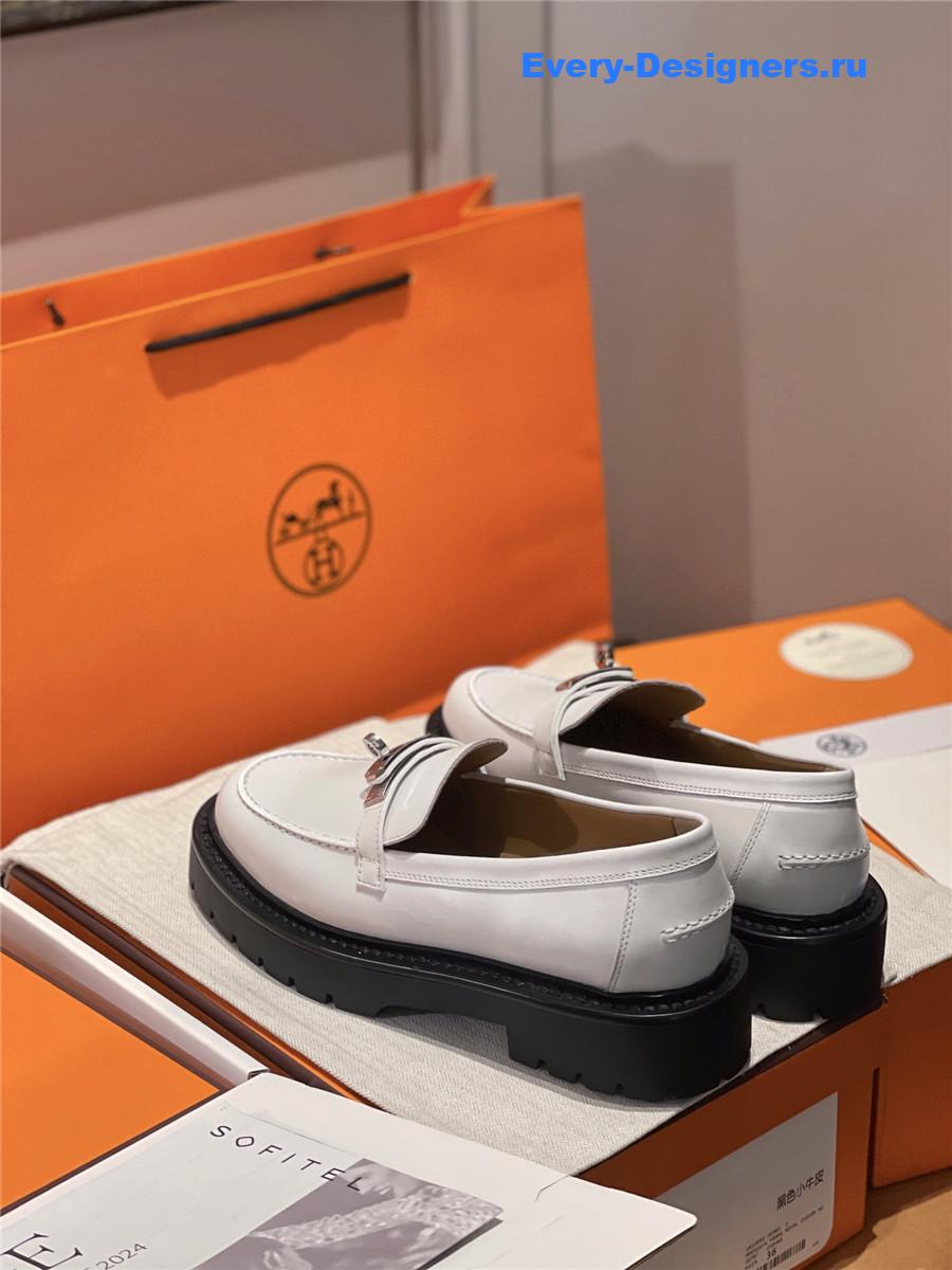 H**me5 leather icone loafer gray