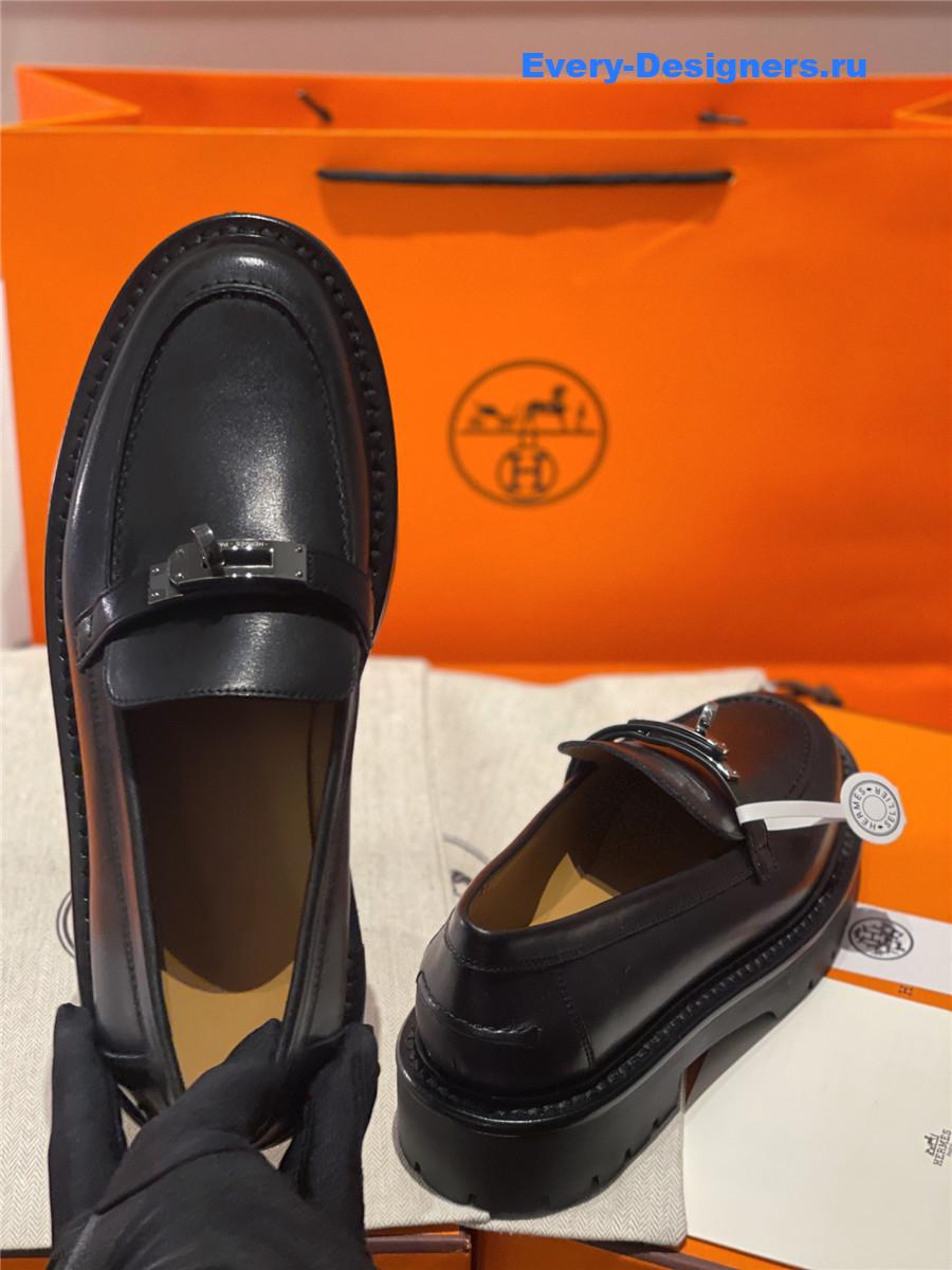 H**me5 leather icone loafer black