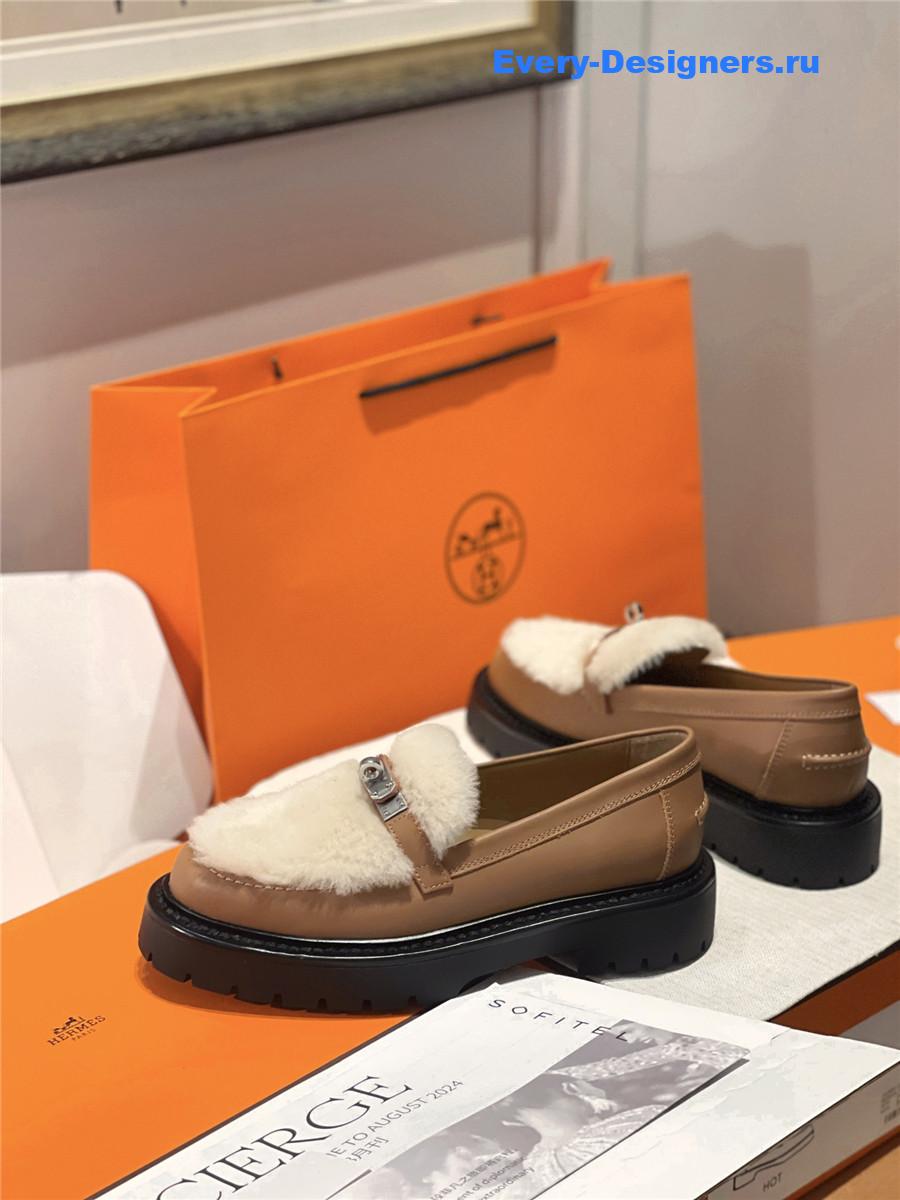 H**me5 brown icone loafer women