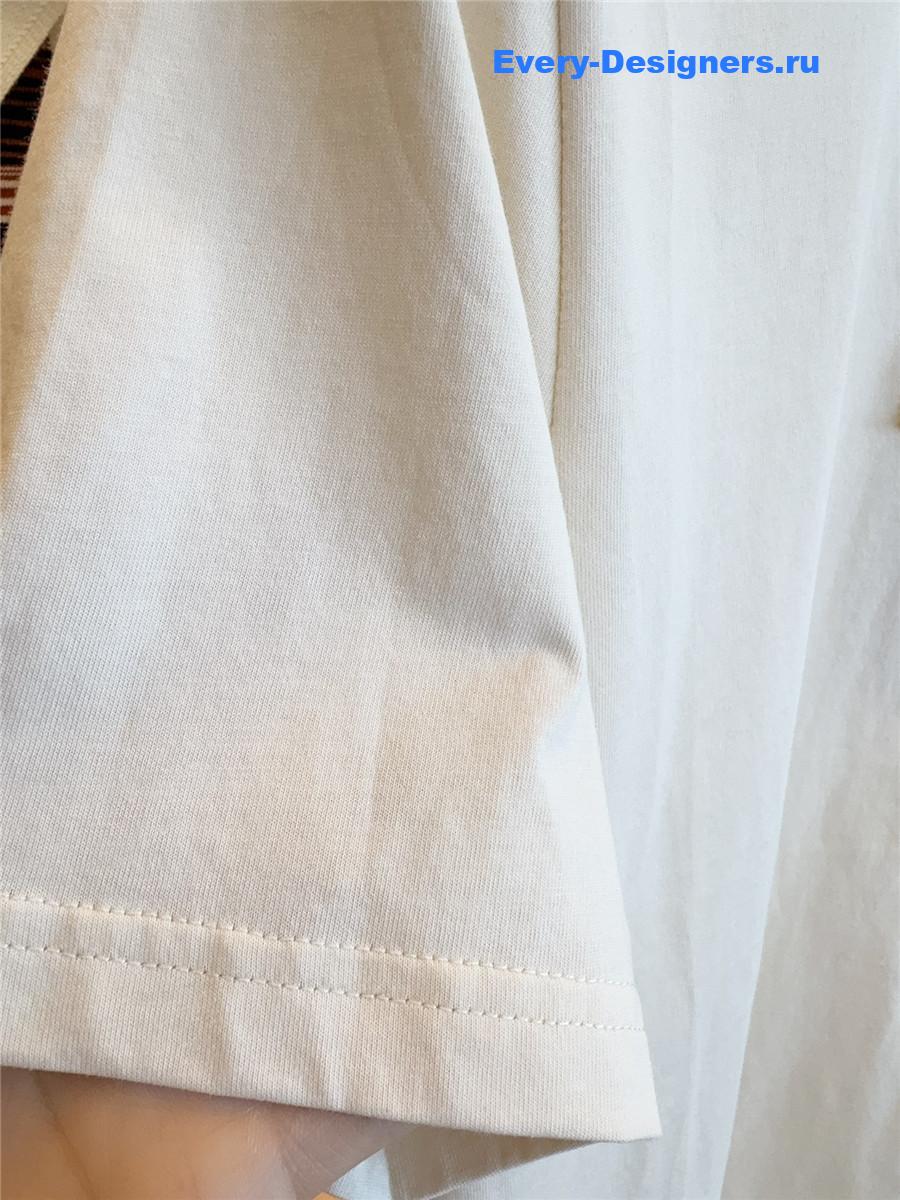 Miu Miu Logo-Embellished Crewneck T-Shirt in White