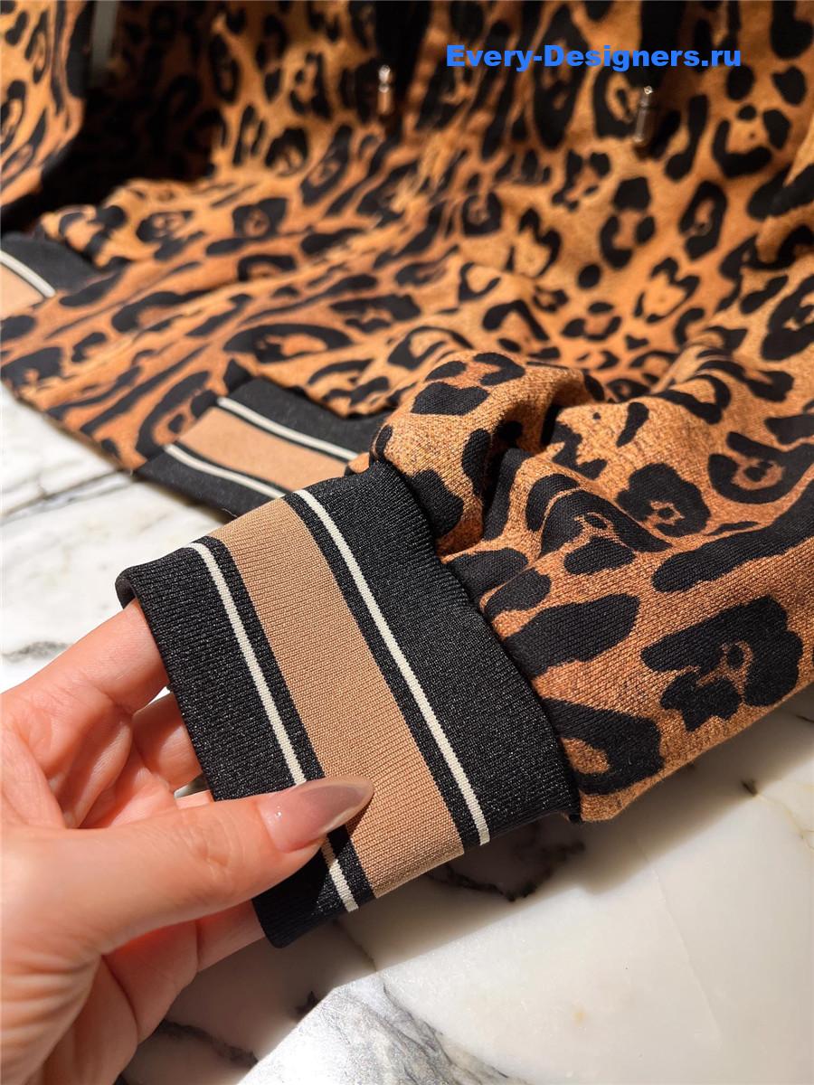 Dolce & Gabbana Leopard-Print Cotton Hoodie