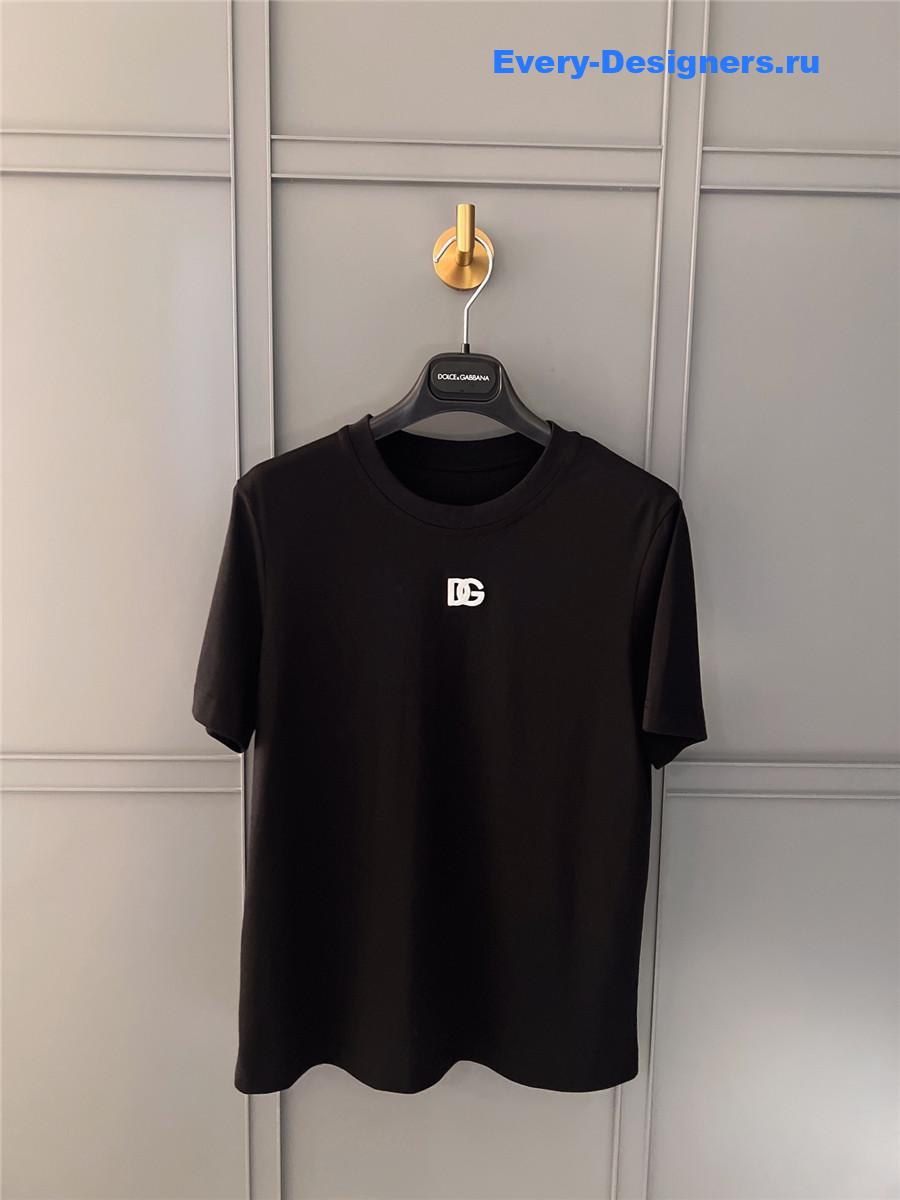 Dolce & Gabbana Jersey T-shirt with DG Logo Embroidery