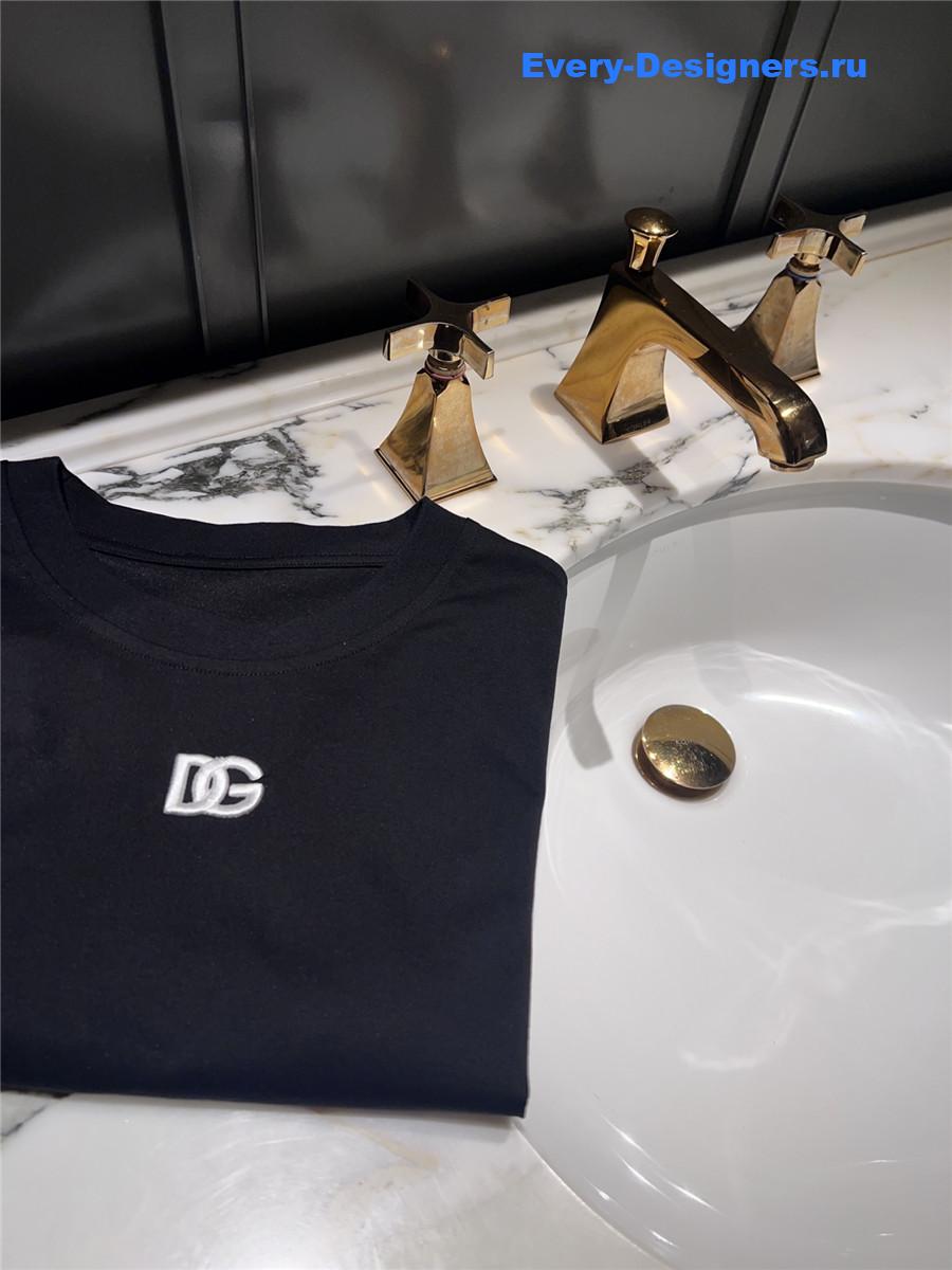 Dolce & Gabbana Jersey T-shirt with DG Logo Embroidery