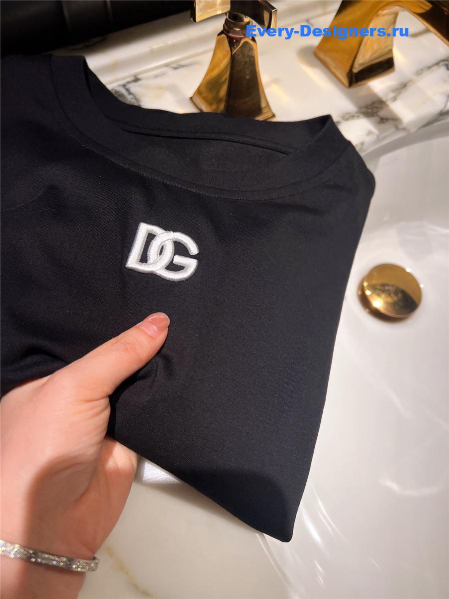 Dolce & Gabbana Jersey T-shirt with DG Logo Embroidery