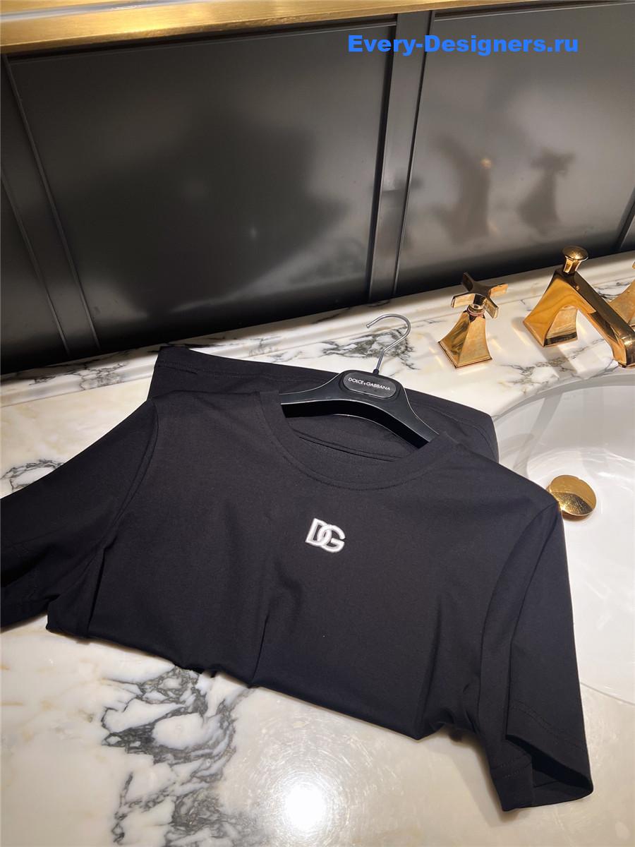 Dolce & Gabbana Jersey T-shirt with DG Logo Embroidery