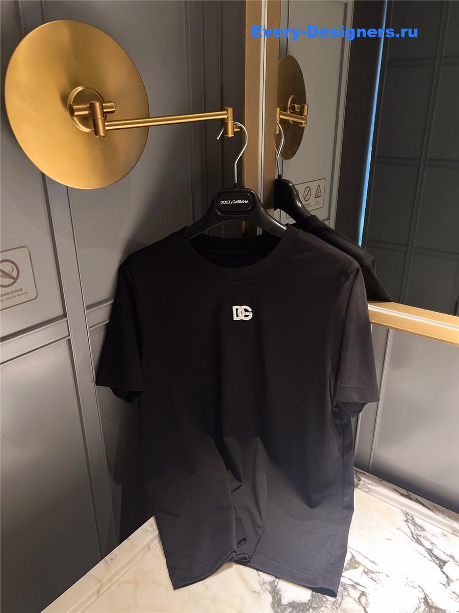 Dolce & Gabbana Jersey T-shirt with DG Logo Embroidery