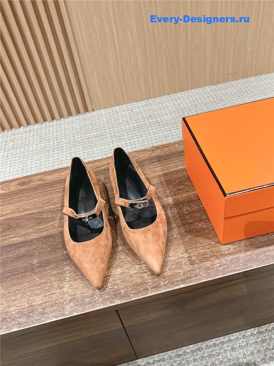 H**me5 suede ballet flats for women