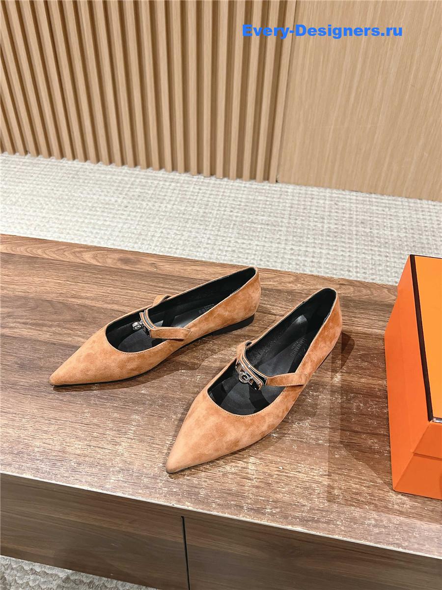 H**me5 suede ballet flats for women