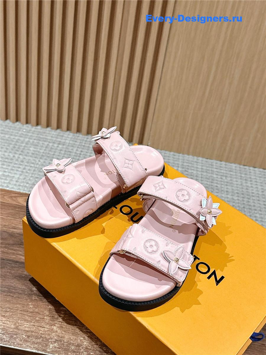 l0vis Vvtt0n lv sunset flat comfort mule in pink