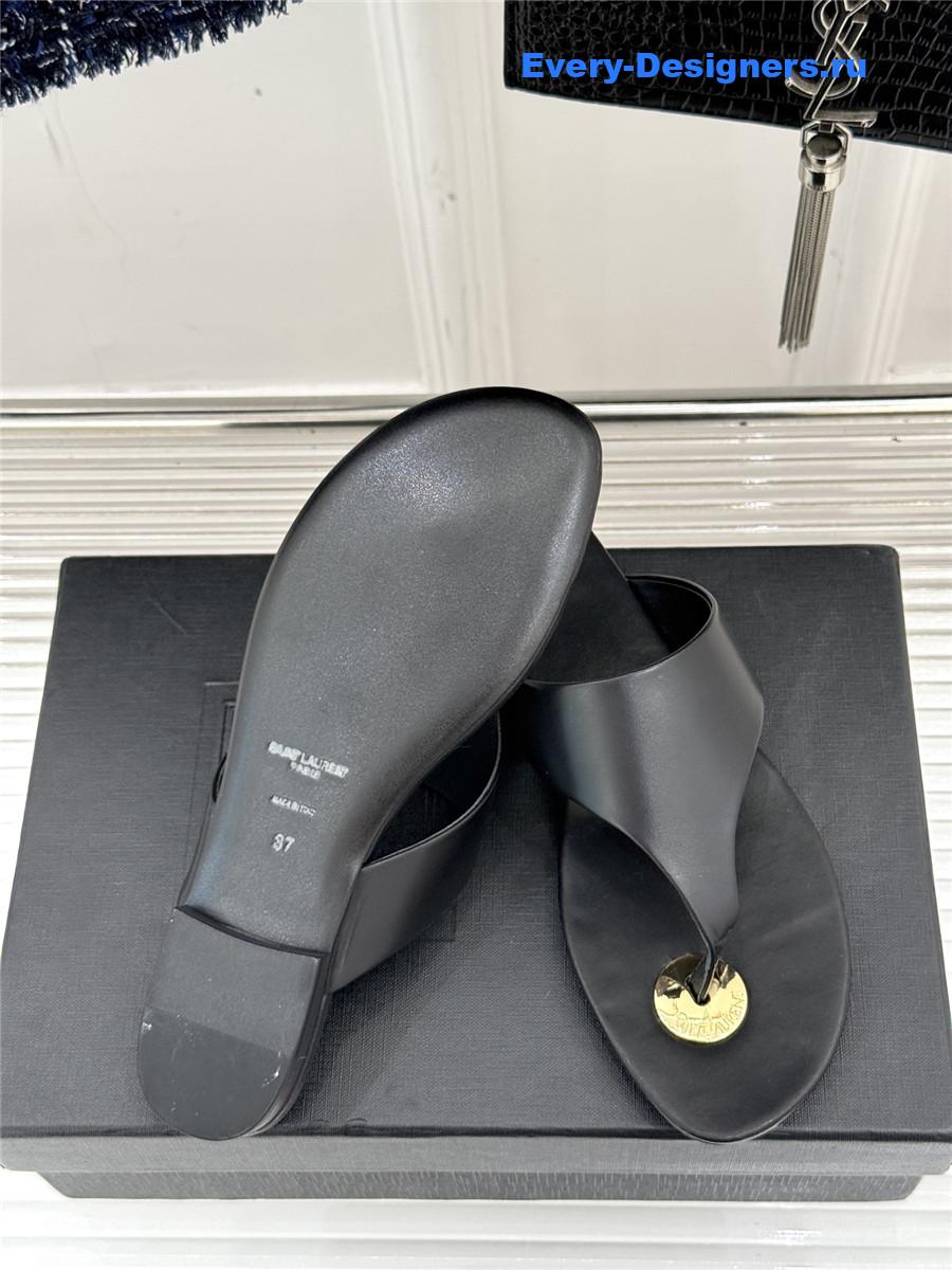 Sa1nt Lau*nt black kouros sandals