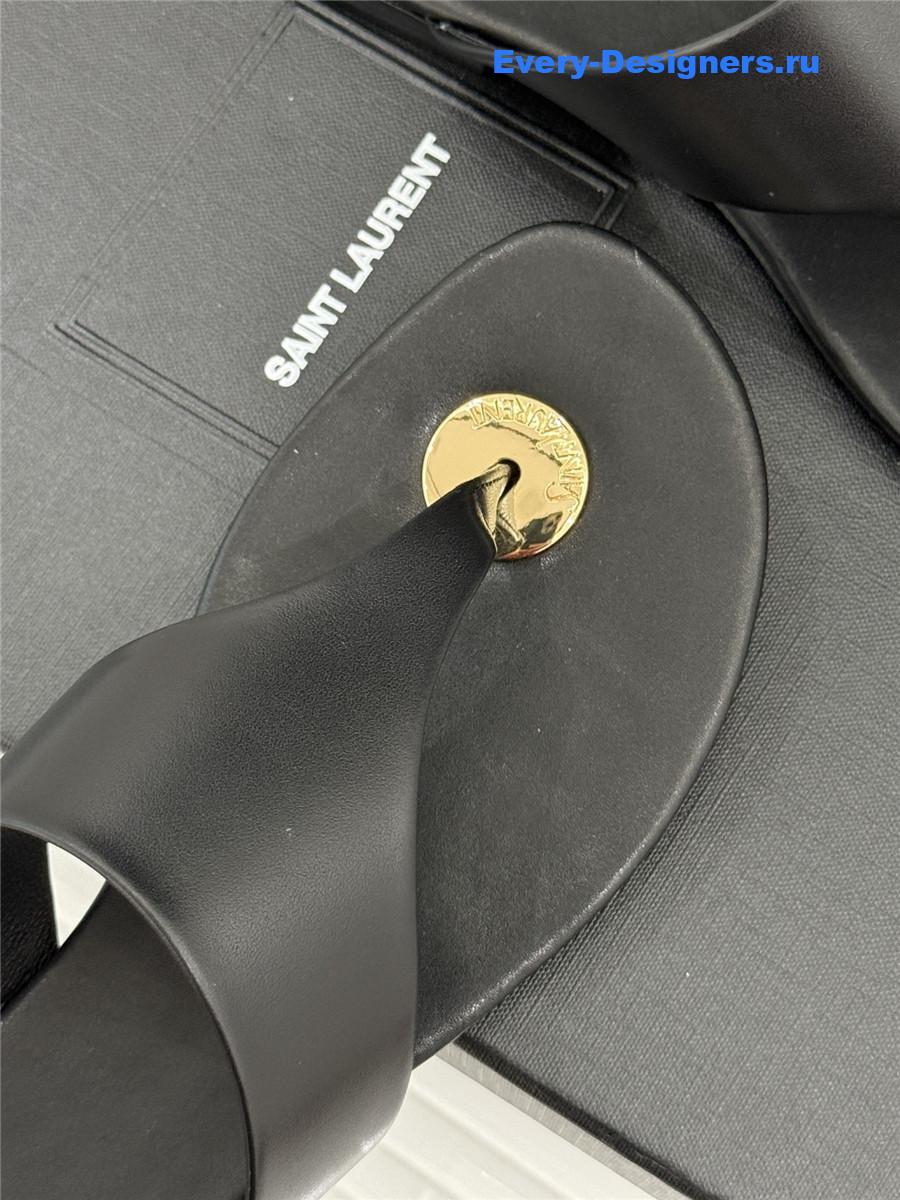 Sa1nt Lau*nt black kouros sandals