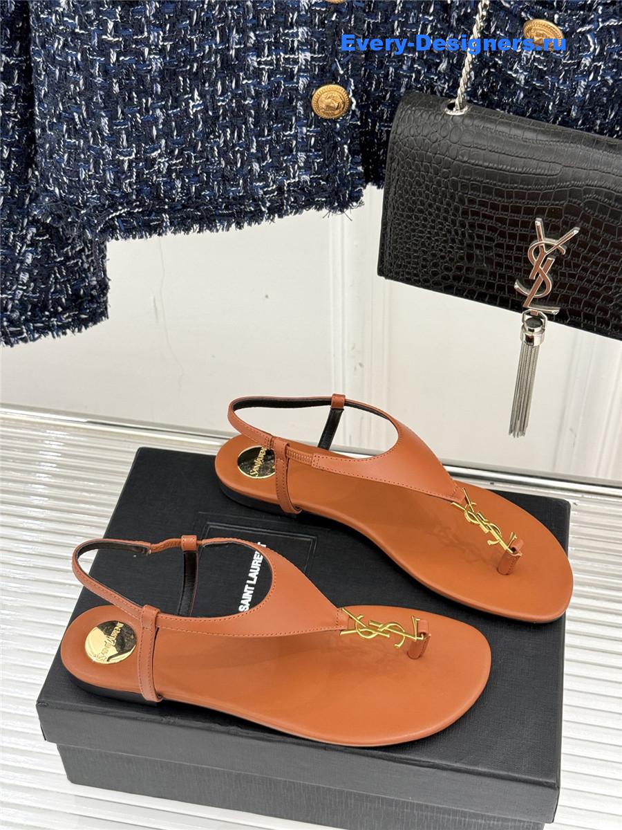 Sa1nt Lau*nt cassandre logo flip flops