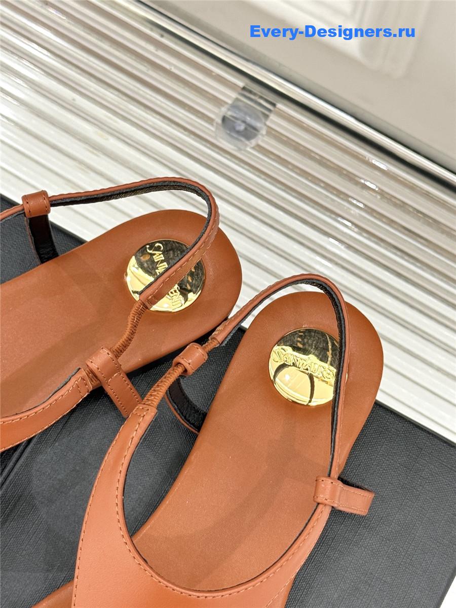 Sa1nt Lau*nt cassandre logo flip flops