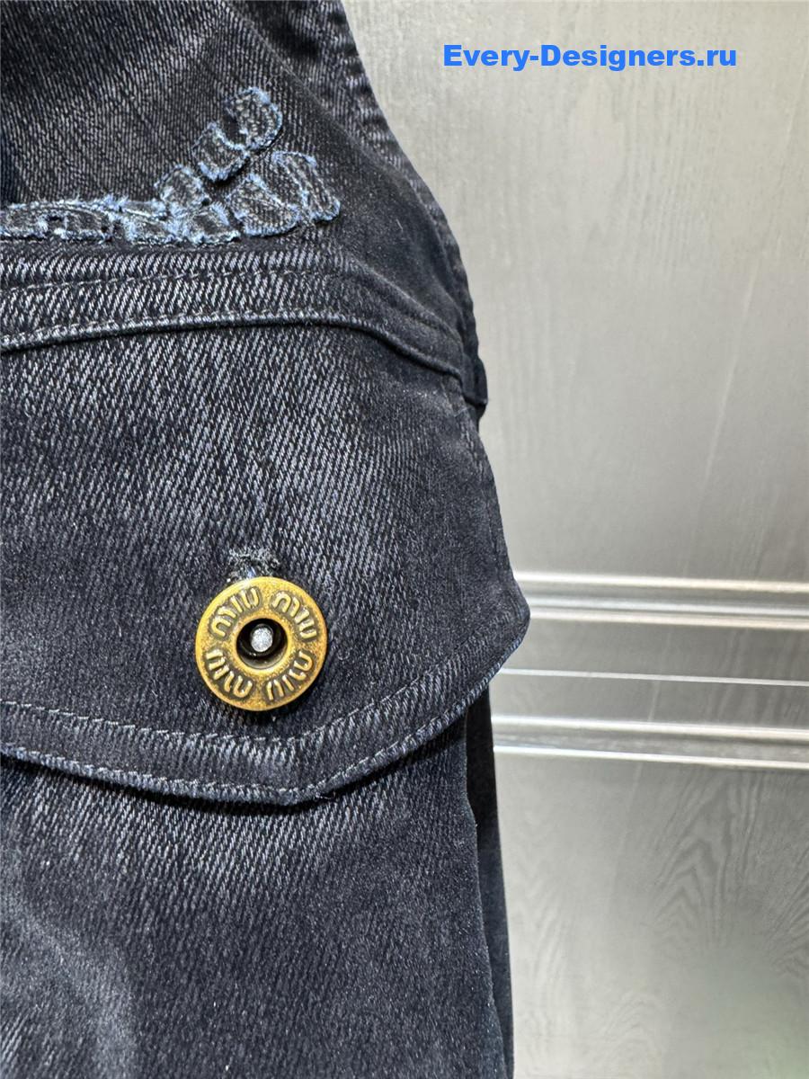 Miu Miu Washed Blue Denim Vest