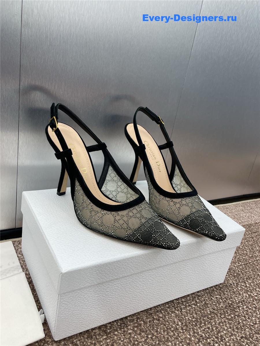 D10r transparent mesh slingback pump