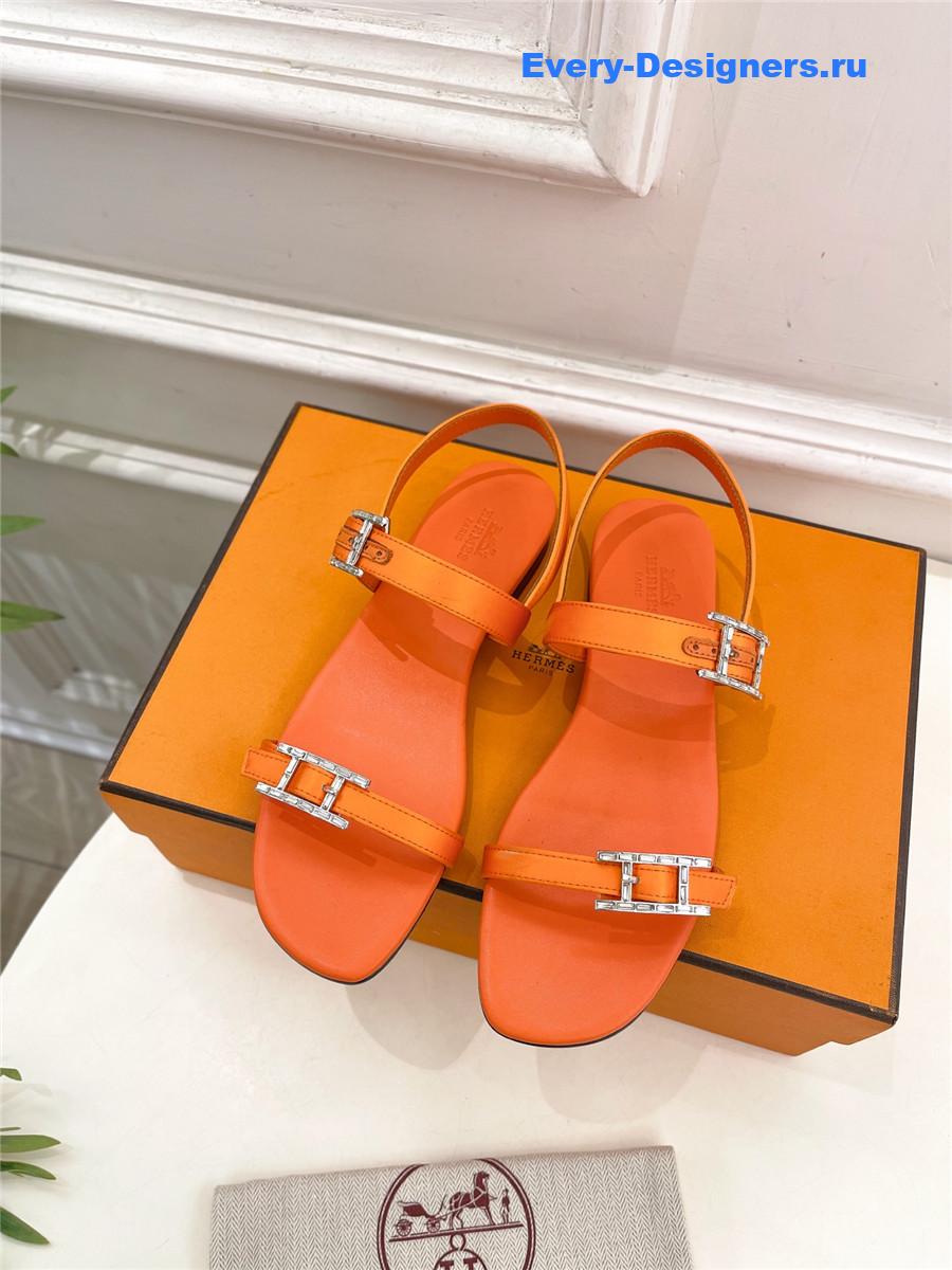 H**me5 crystal strap sandals brown