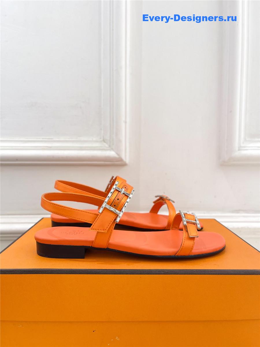 H**me5 crystal strap sandals brown