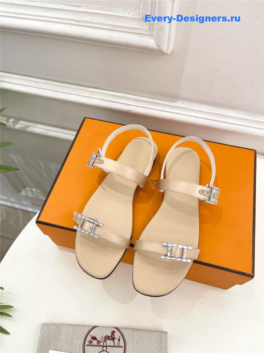 H**me5 crystal strap sandals beige
